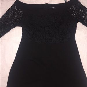 off the shoulder black lace romper